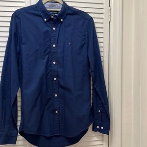 Tommy Hilfiger mens Navy Small button down oxford